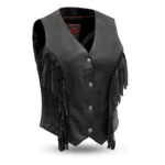 Elegance Women's Leather Motorcycle Vest