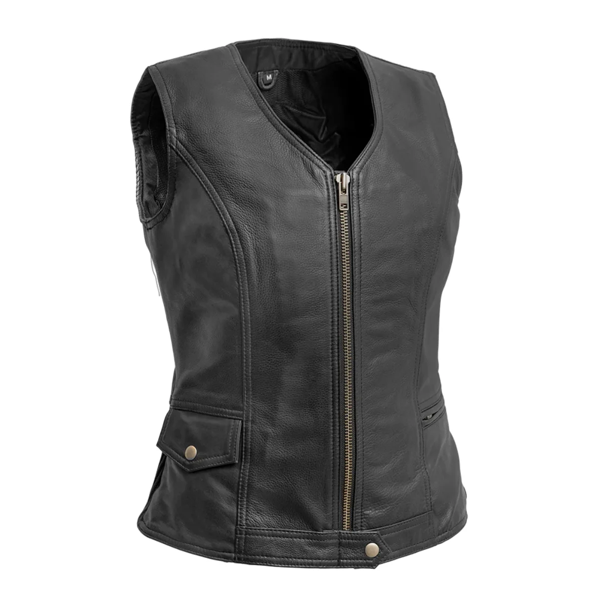 Midnight Muse - Women's Motorcycle Leather Vest - Grand Prix Apparels