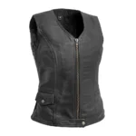 Midnight Muse - Women's Motorcycle Leather Vest