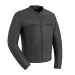 Stealth Rider Men's Motorcycle Leather Jacket - Black