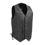 Trailblazer Men's Motorcycle Western Style Leather Vest