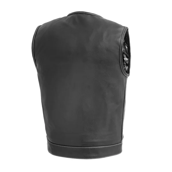 Marauder Men's Leather Motorcycle Vest - Image 5