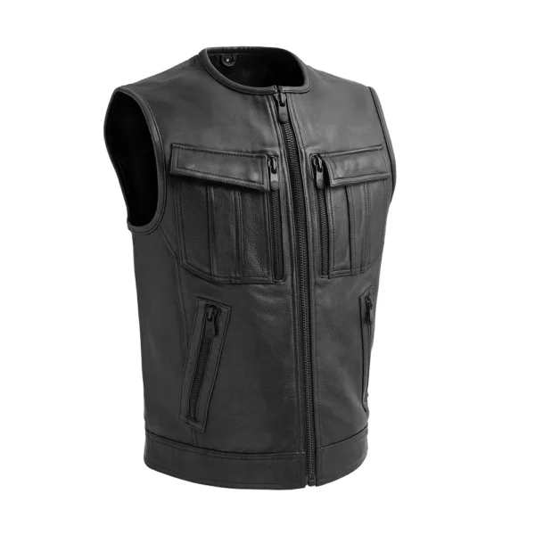 Pinnacle Men's Motorcycle Leather Vest