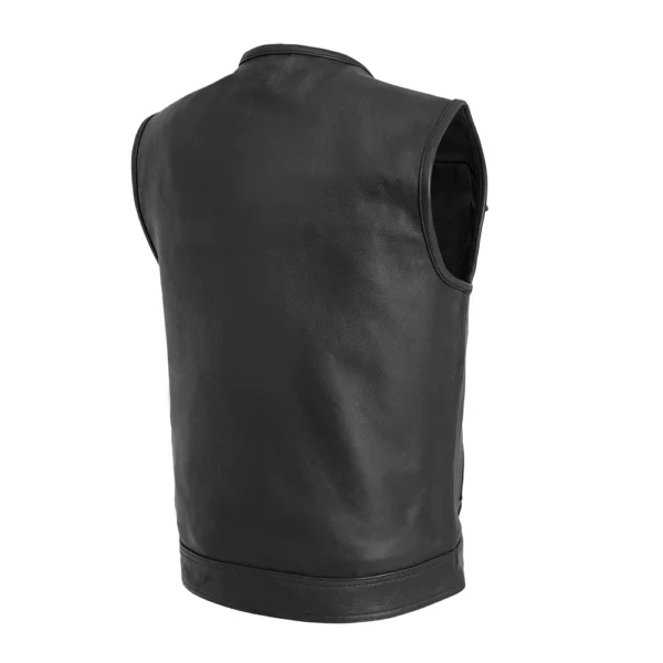 Pinnacle Men's Motorcycle Leather Vest - Image 2