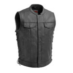 Stealth Guardian Men's Motorcycle Leather Vest