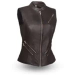 Midnight Maven Women's Motorcycle Leather Vest