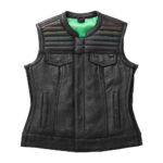 Radiance Rider Women's Club Style Motorcycle Leather Vest