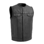 Onyx Men's Motorcycle Leather Vest