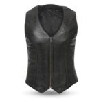 Desert Rose Women's Western Style Motorcycle Leather Vest