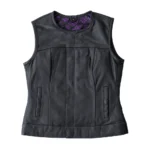 Majesty Rider Women's Club Style Motorcycle Leather Vest - Limited Edition