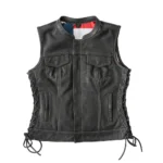 Freedom Rider Women's Club Style Motorcycle Leather Vest - Limited Edition