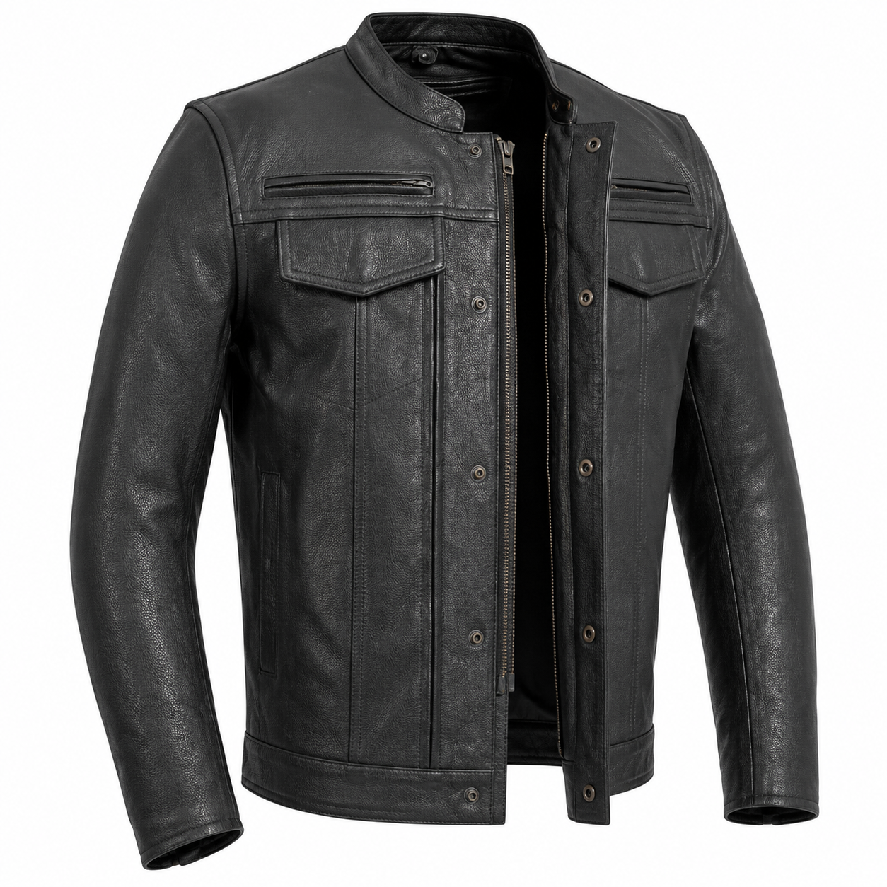Men's Four Season Vintage Leather Motorcycle Jacket with Liner – Shadow Raider - Image 6