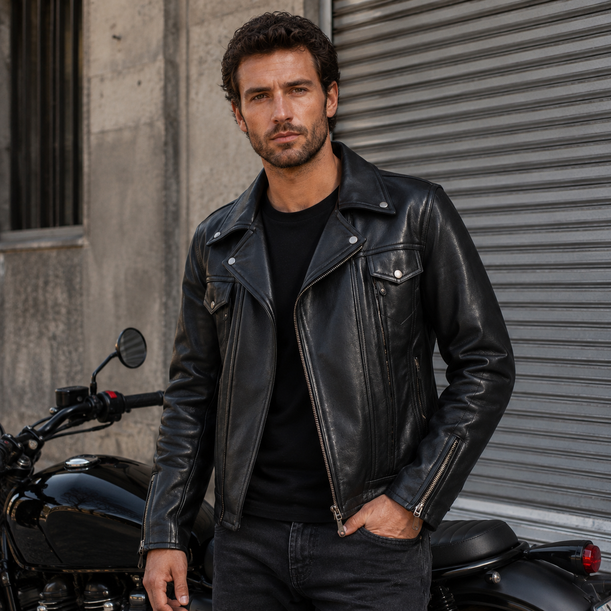 Men's Cold-Weather Vintage Leather Motorcycle Jacket – Ingenium