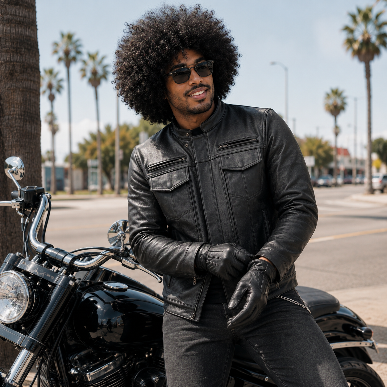 Men's Four Season Vintage Leather Motorcycle Jacket with Liner – Shadow Raider - Image 5