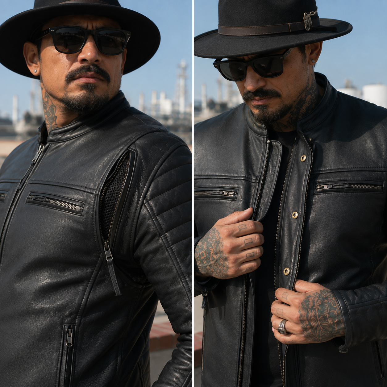 Men's All-Season Adventure Leather Riding Jacket with Removable Liner – City Sleek - Image 3