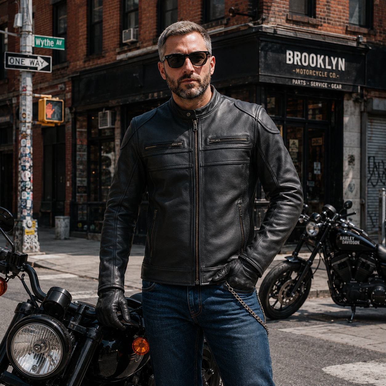Men's All-Season Vintage Leather Riding Jacket with Removable Liner – Phantom Knight