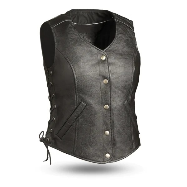 Women's Leather Concealed Carry Biker Vest – Viva Luxe