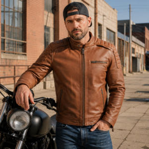 Men's Year-Round Adventure Leather Motorcycle Jacket – Maverick Spirit