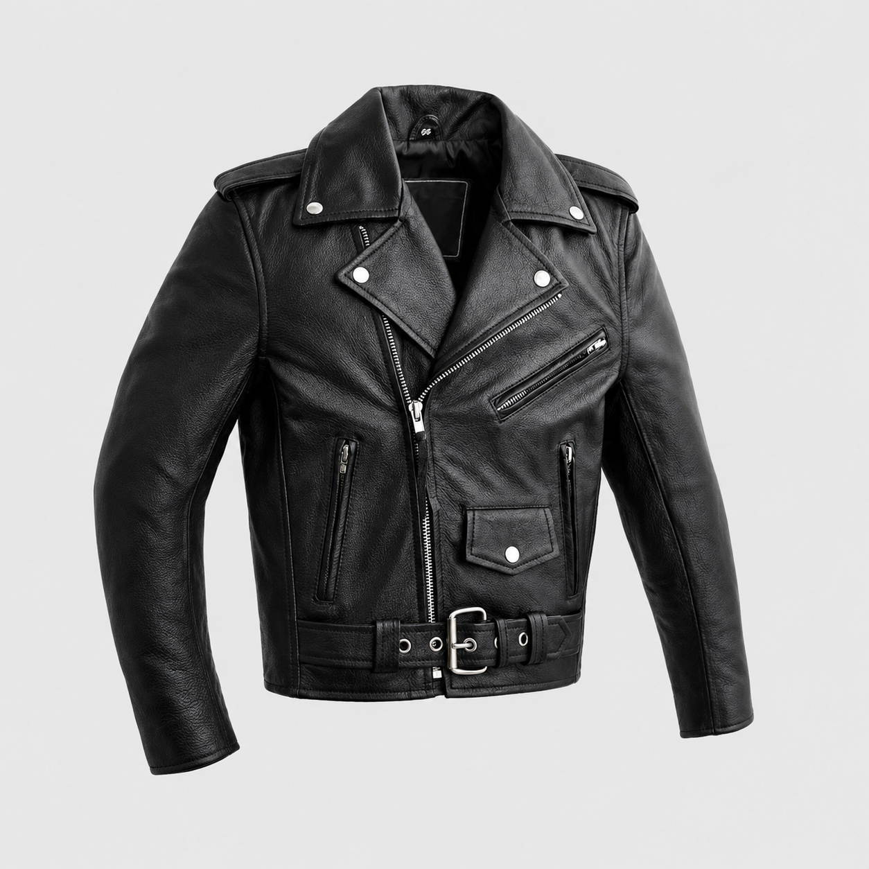 Kids' Leather Motorcycle Jacket with CE Level 2 Protection – Young Rebel - Image 6
