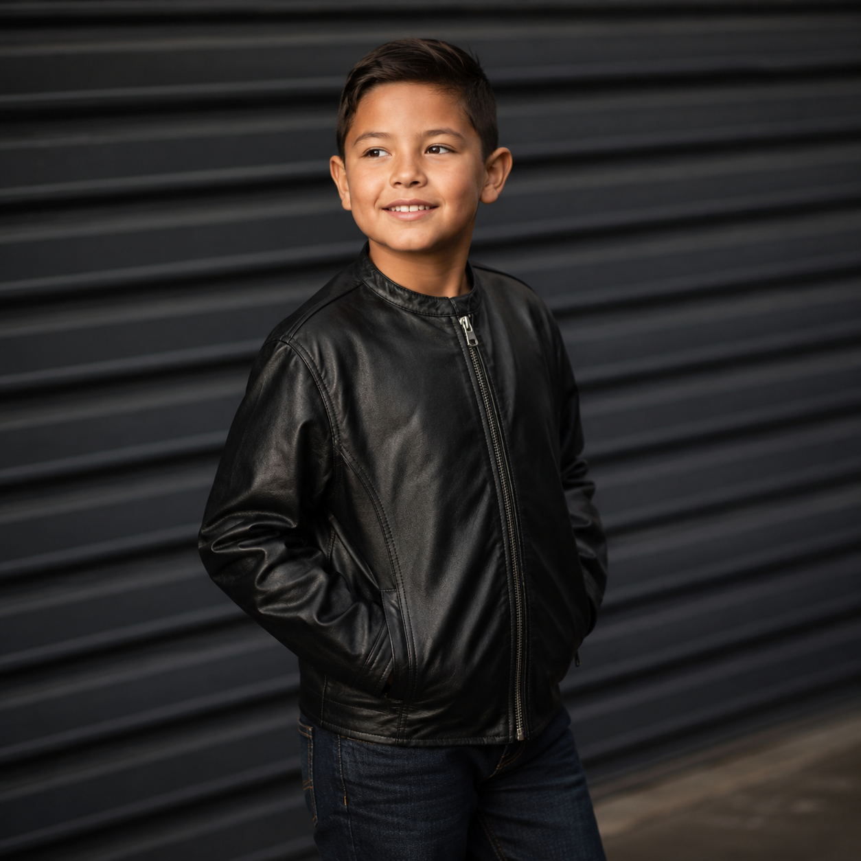 Kids' Leather Motorcycle Riding Jacket – Explorer