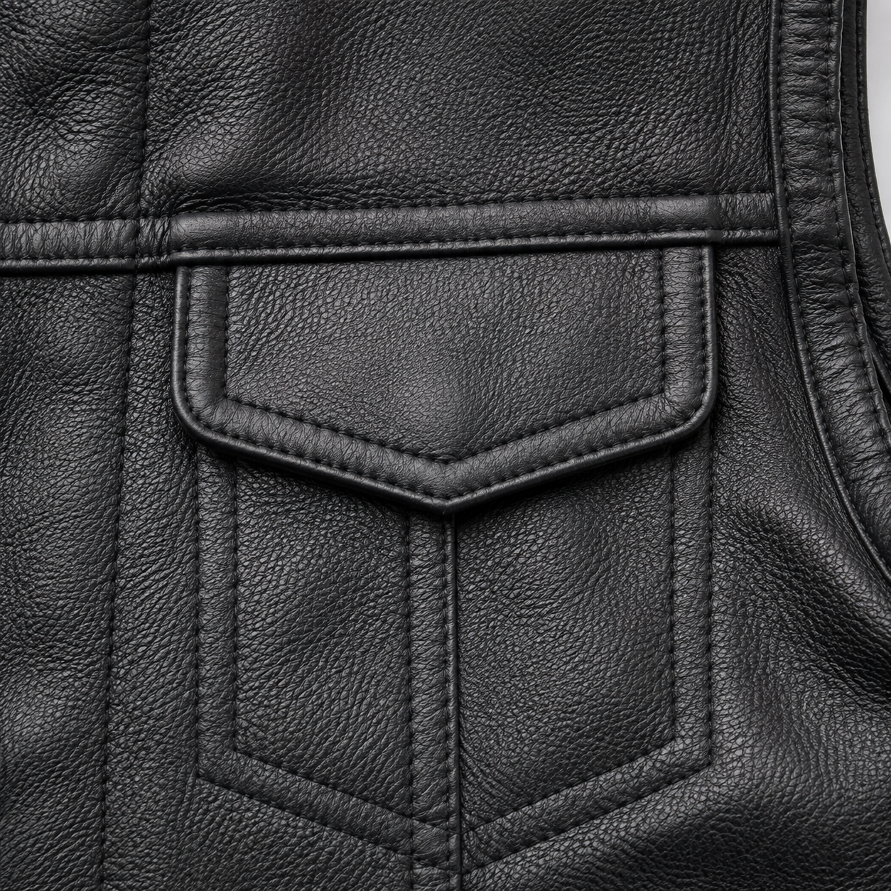 Leather Motorcycle Kids Vest with Back Protection – Young Maverick - Image 7