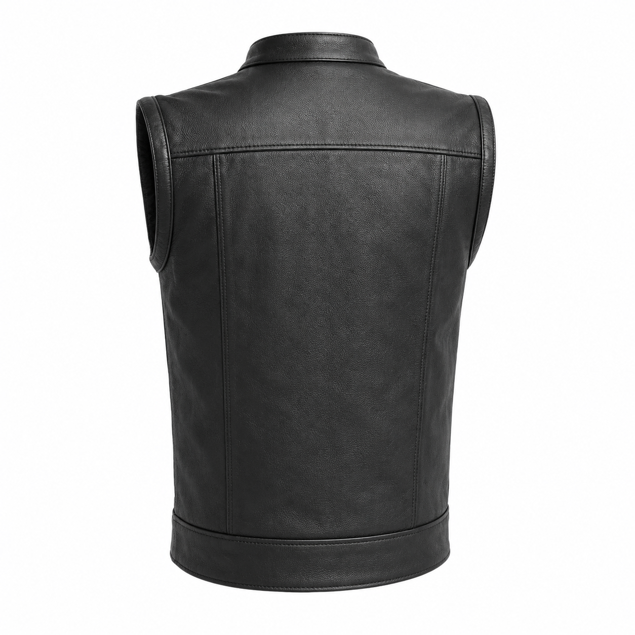 Leather Motorcycle Kids Vest with Back Protection – Young Maverick - Image 5