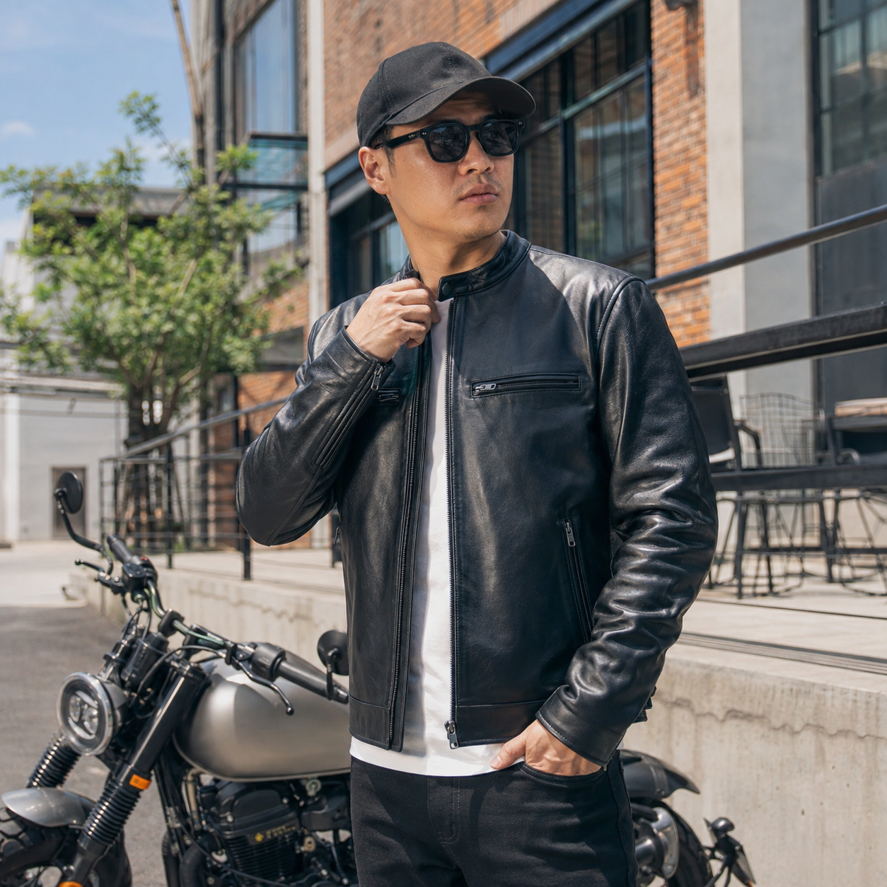 Men's Leather Jacket, Vented for Summer Riding – Stealth Rider