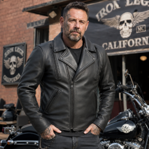 Men's Vintage Leather Riding Jacket for All Seasons – Night Hawk