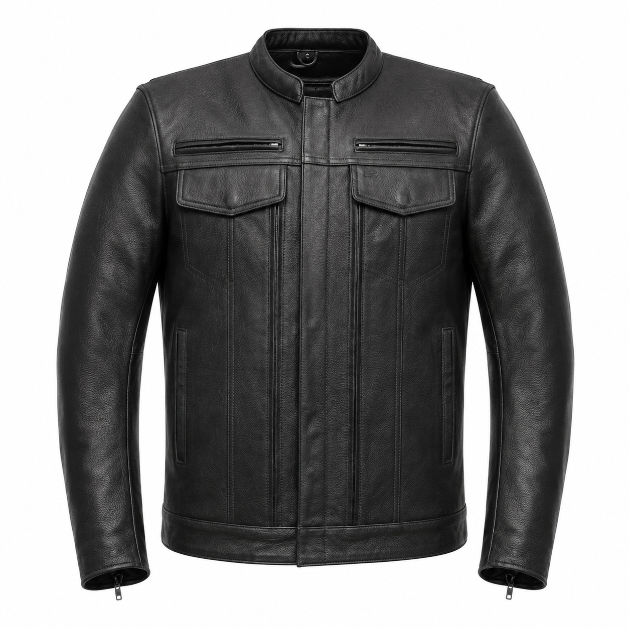 Men's Four Season Vintage Leather Motorcycle Jacket with Liner – Shadow Raider - Image 8