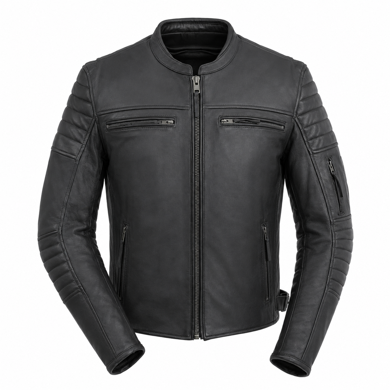 Men's All-Season Adventure Leather Riding Jacket with Removable Liner – City Sleek - Image 5