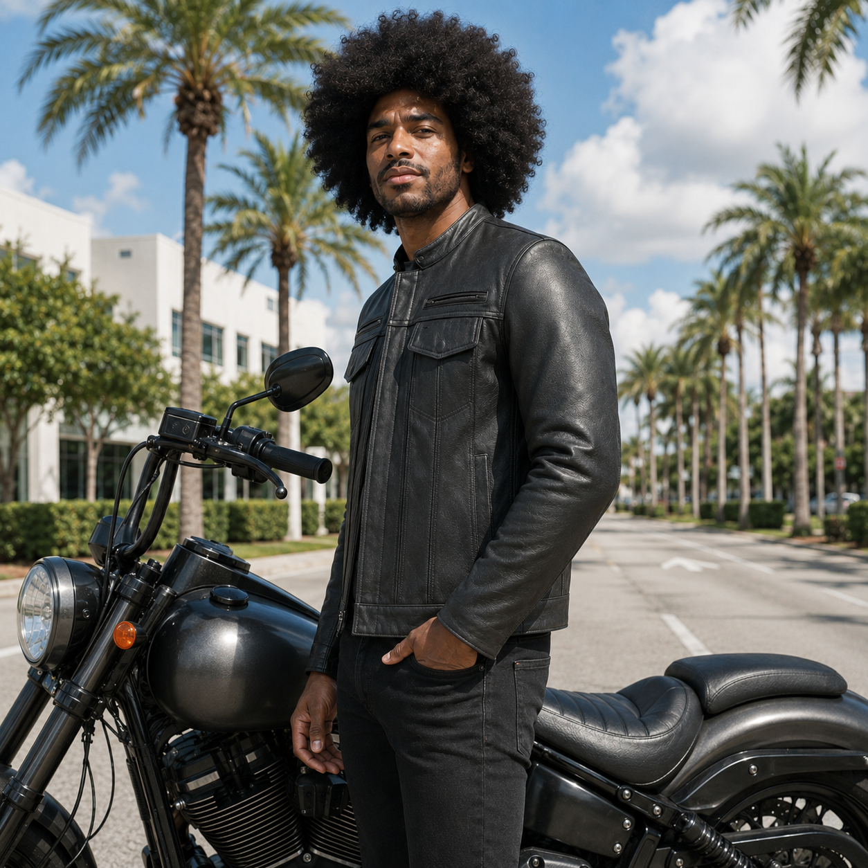 Men's Four Season Vintage Leather Motorcycle Jacket with Liner – Shadow Raider - Image 2