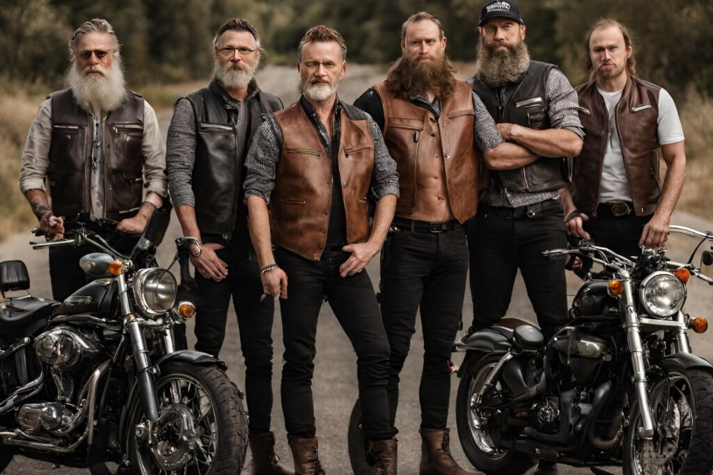 men leather vests