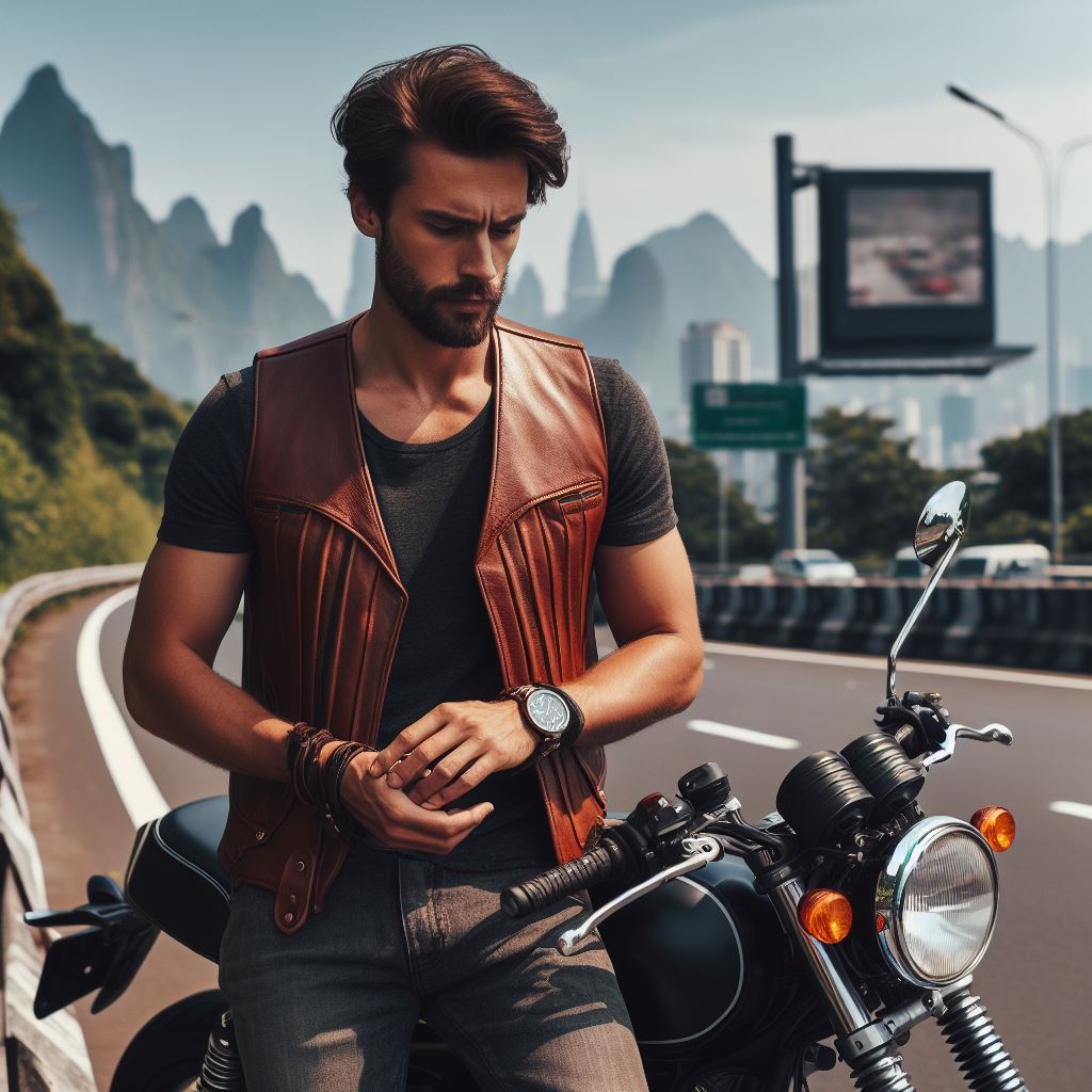 Men's Leather Motorcycle Vests