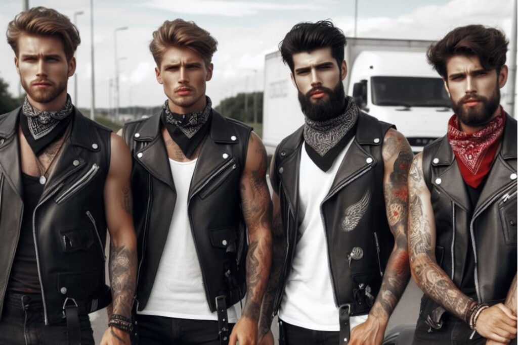 Men's Leather Motorcycle Vests