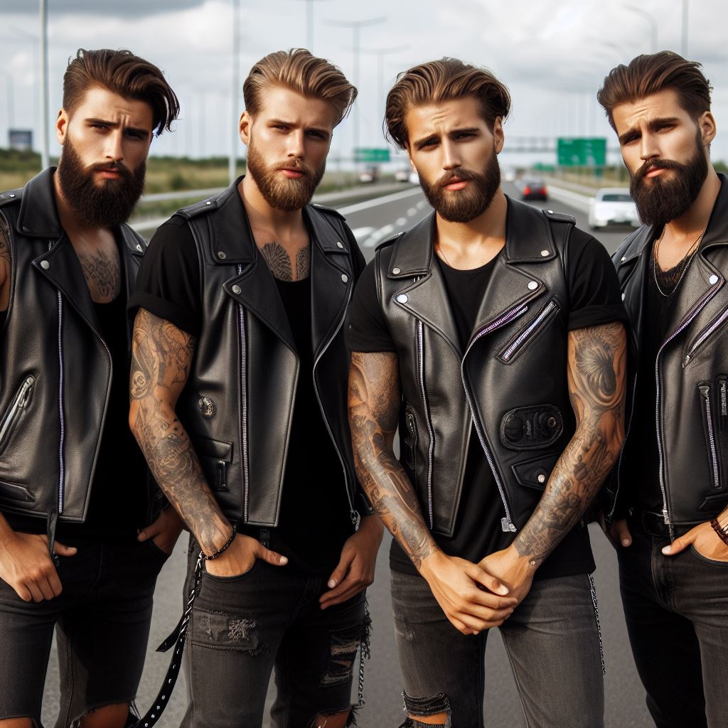 Men's Leather Motorcycle Vests