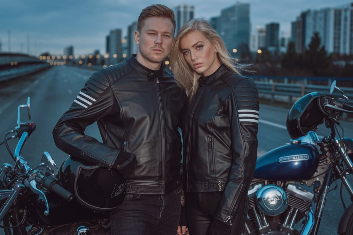 Motorcycle Leather Jackets with Armor