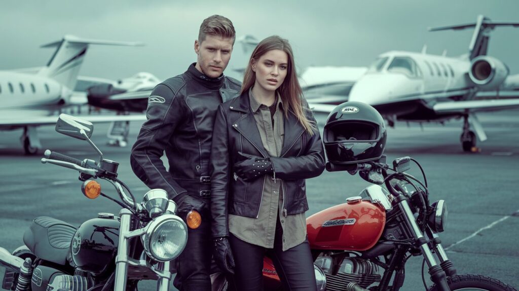 Motorcycle Leather Jackets with Armor