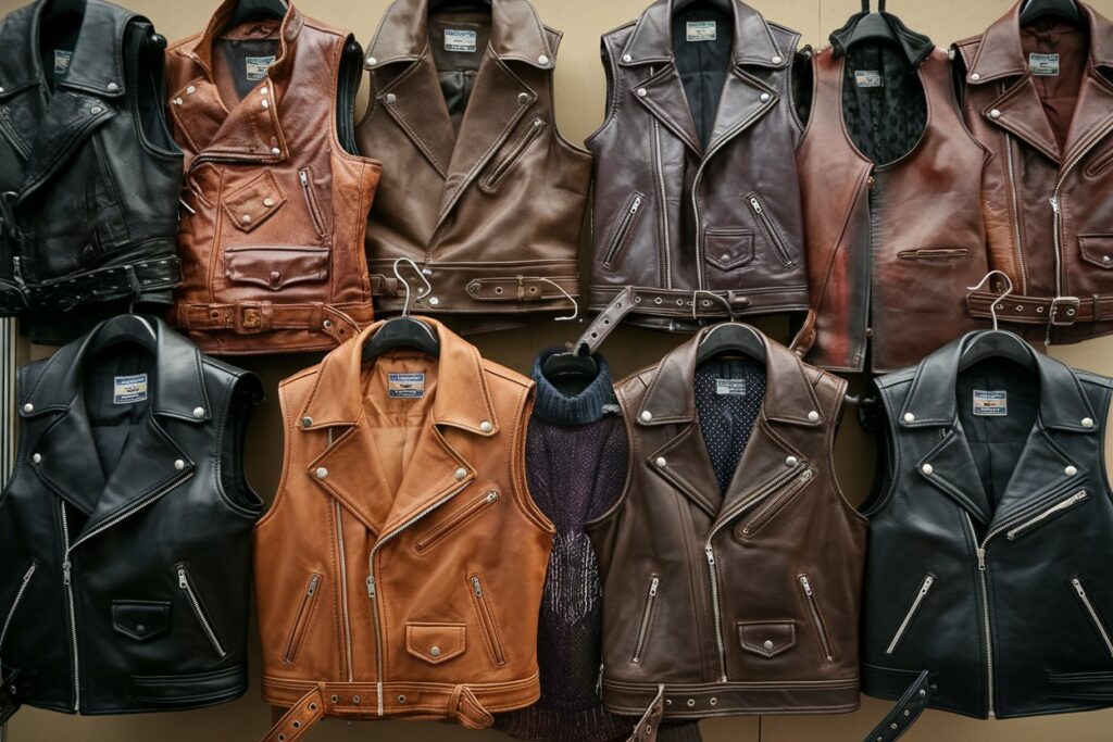 women's leather vests