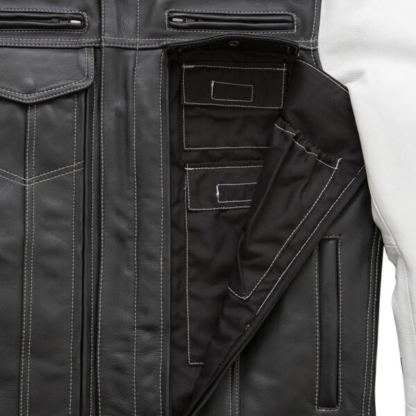 mens cafe style leather jacket Grand Prix Apparels 6