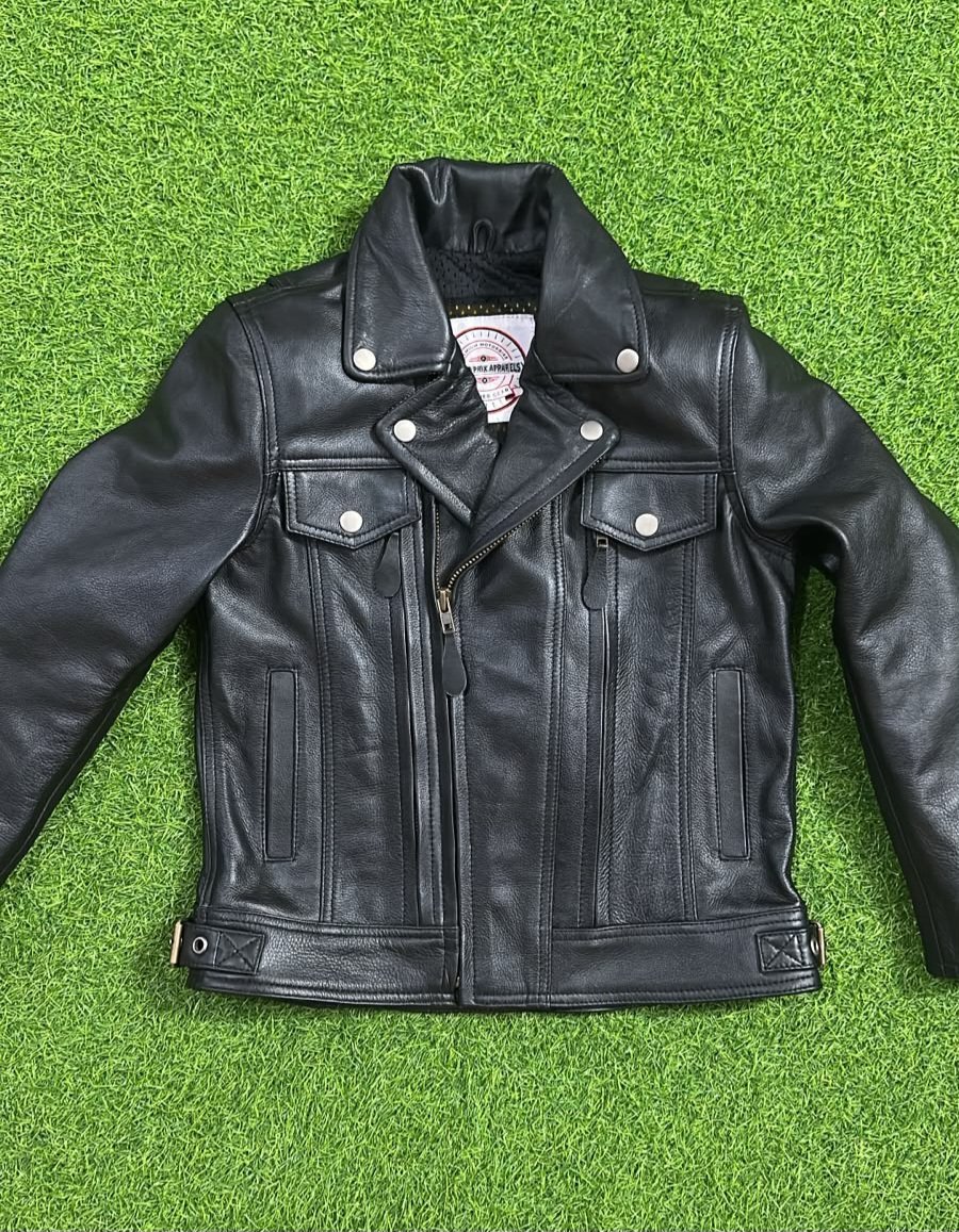 Kids' CE Level 2 Armored Leather Motorcycle Jacket with Insulated Liner – Ingenium - Image 8