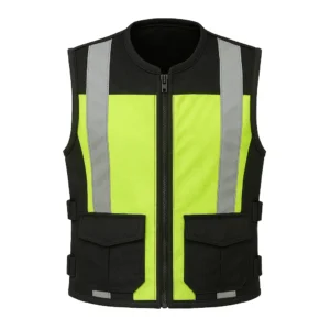 Polyester visibility leather vest