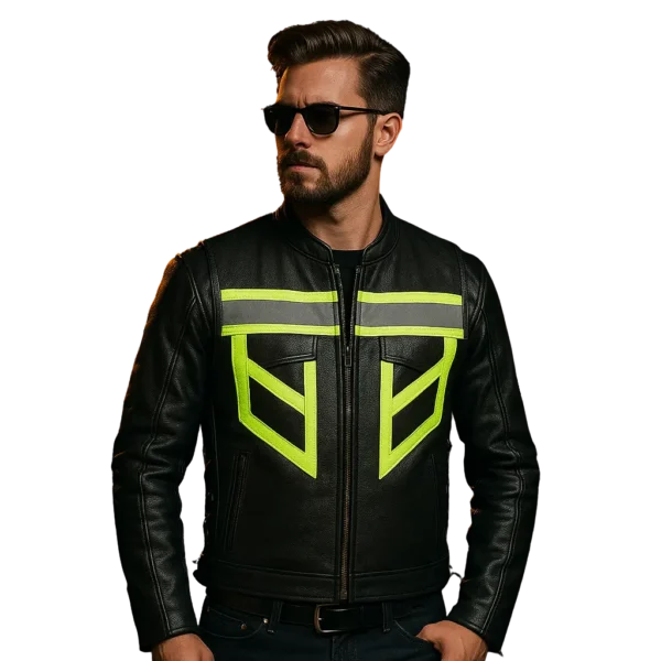 Rider vest black leather