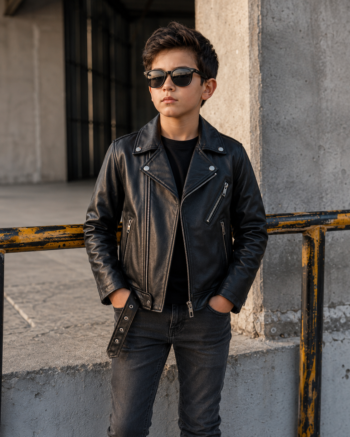 Kids' Year-Round Leather Motorcycle Jacket – Highway Hero