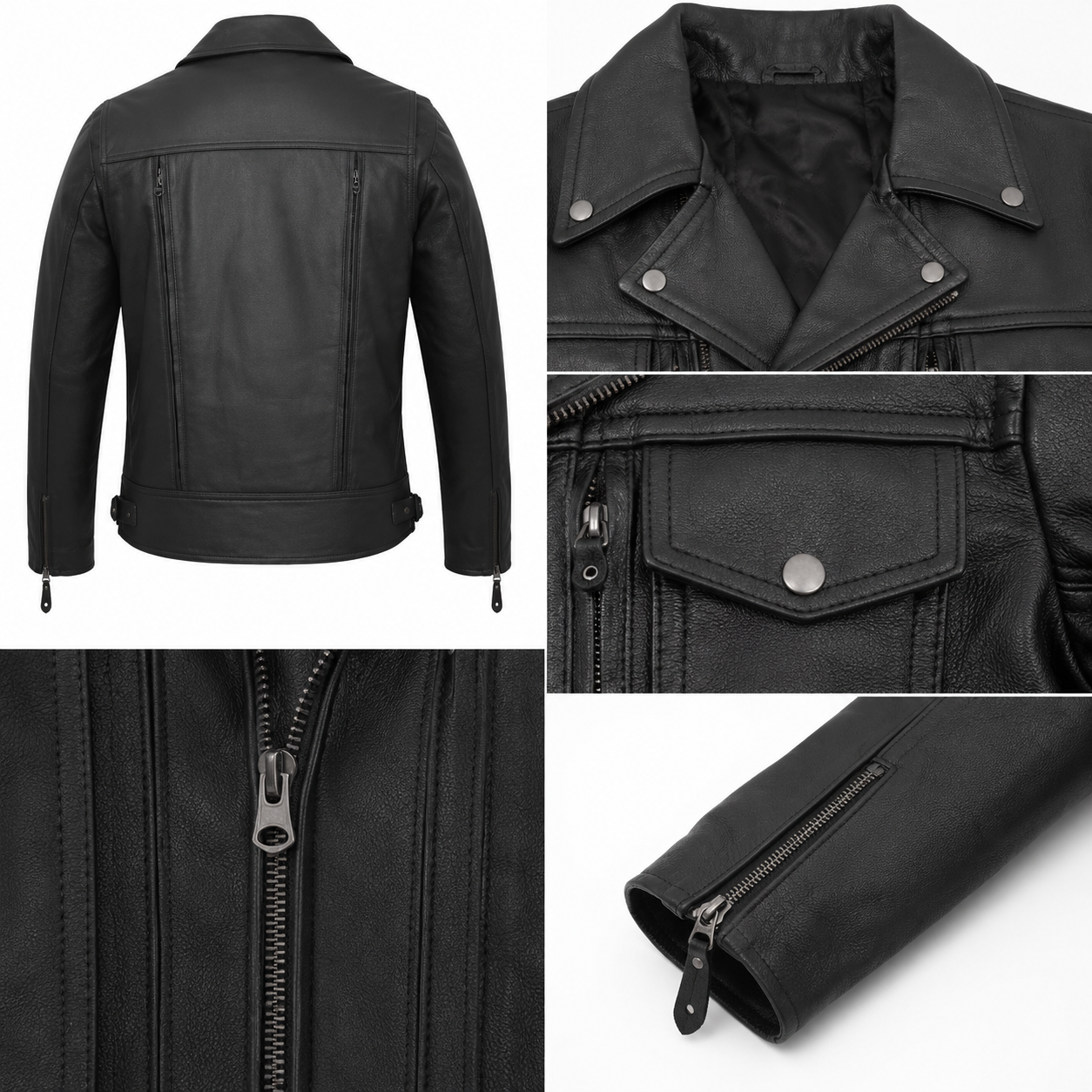Kids' CE Level 2 Armored Leather Motorcycle Jacket with Insulated Liner – Ingenium - Image 5