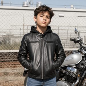 Kids' Four Season Urban Leather Motorcycle Jacket with Liner – Urban Vagabond