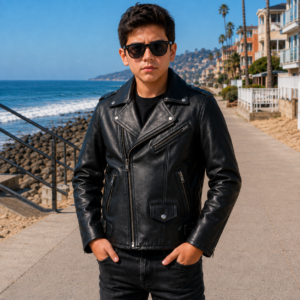 Kids' All-Season Leather Riding Jacket with Removable Liner – Enigma