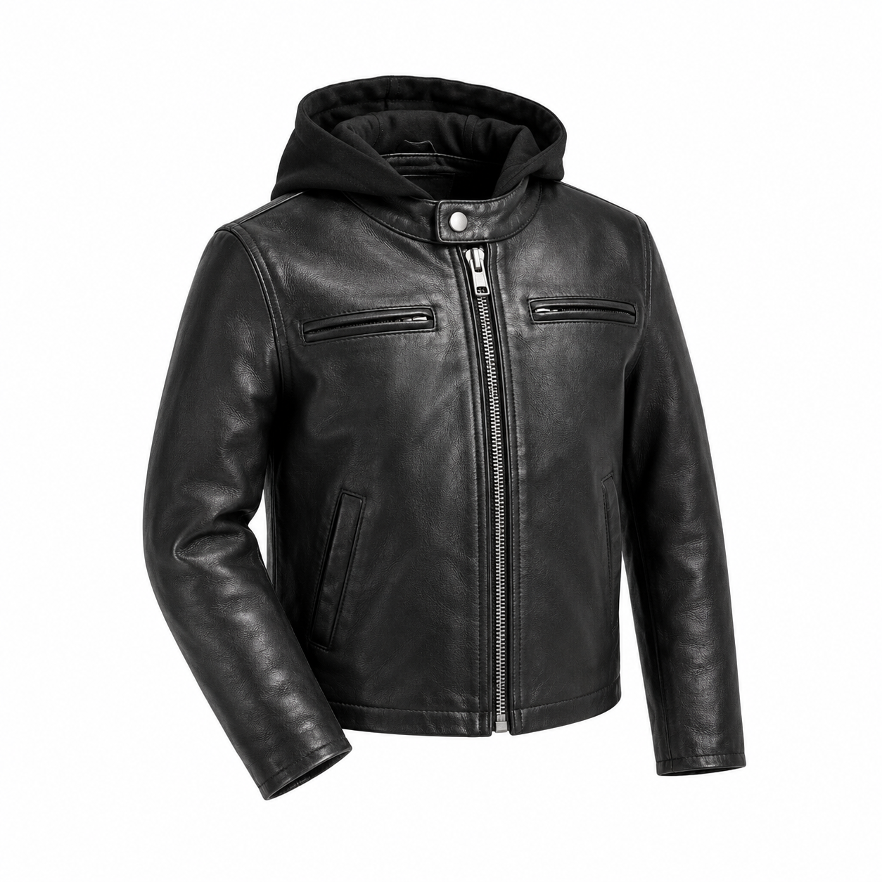 Kids' CE Level 2 Armored Leather Motorcycle Jacket – Urban Vagabond - Image 6